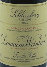 Domaine Weinbach Schlossberg Grand Cru Riesling 2022